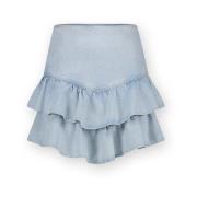 Lichtblauwe Denim Ruffle Minirok Homage , Blue , Dames