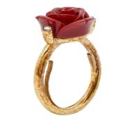 Pre-owned Plastic rings Oscar De La Renta Pre-owned , Red , Dames