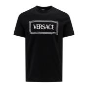 T-Shirts Versace , Black , Heren