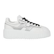 Witte H-Stripes Leren Sneakers Hogan , White , Dames