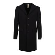 Single-Breasted Coats Eleventy , Black , Heren