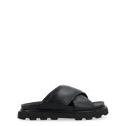 Crossband Zwarte Sandalen UGG , Black , Dames