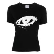 T-Shirts Courrèges , Black , Dames