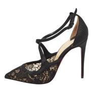 Pre-owned Canvas heels Christian Louboutin Pre-owned , Black , Dames