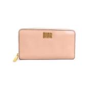 Pre-owned Leather wallets Dior Vintage , Pink , Dames