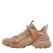 Pre-owned Leather sneakers Dior Vintage , Beige , Dames