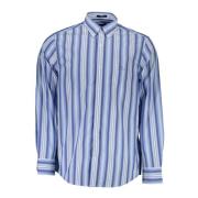 Lichtblauw Katoenen Overhemd, Regular Fit Gant , Multicolor , Heren
