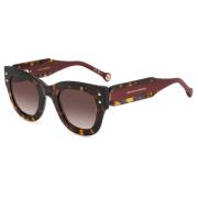 Havana Red/Brown Shaded Zonnebril Carolina Herrera , Brown , Dames