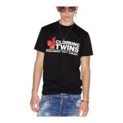 Cool T Logo Katoenen T-Shirt voor Heren Dsquared2 , Black , Heren