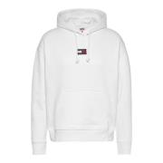 TJW Tommy Center Badge Hoodie Tommy Hilfiger , White , Heren