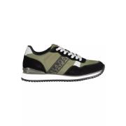 Groene Polyester Sneaker met Veters Napapijri , Green , Heren