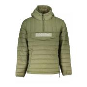 Groene Gerecyclede Hoodie met Contrasterende Details Napapijri , Green...