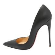 Pre-owned Leather heels Christian Louboutin Pre-owned , Black , Dames