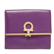 Pre-owned Leather wallets Salvatore Ferragamo Pre-owned , Purple , Dam...