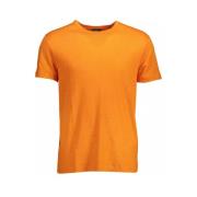 Geborduurd Biologisch Katoenen T-Shirt Gant , Orange , Heren