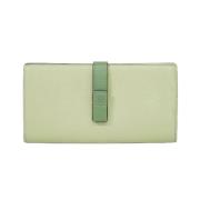 Pre-owned Leather wallets Loewe Pre-owned , Green , Dames