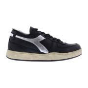 Dames Basket Row Cut Sneakers Diadora , Black , Dames