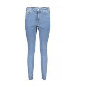 Lichtblauwe Katoenen Jeans & Broek Tommy Hilfiger , Blue , Dames