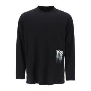 Long Sleeve Tops Y-3 , Black , Heren