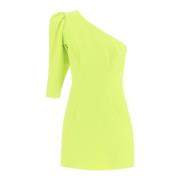 Puff Sleeve One Shoulder Mini Dress Dsquared2 , Green , Dames