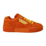 Oranje Suède Veterschoenen Dolce & Gabbana , Orange , Dames