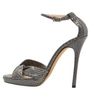 Pre-owned Fabric sandals Jimmy Choo Pre-owned , Gray , Dames