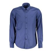 Blauw Katoenen Overhemd met Smalle Pasvorm Harmont & Blaine , Blue , H...