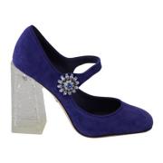 Paarse Kristal Mary Janes Pumps Dolce & Gabbana , Purple , Dames