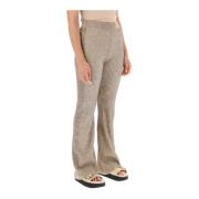 Wide Trousers Ganni , Brown , Dames