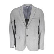 Grijze Polyester Jas, Klassieke Stijl Gant , Gray , Heren