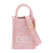 Barocco Mini Tote Tas Versace , Pink , Dames