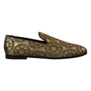 Gouden Loafers voor Heren Dolce & Gabbana , Multicolor , Heren
