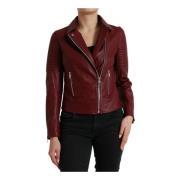 Leather Jackets Dolce & Gabbana , Red , Dames
