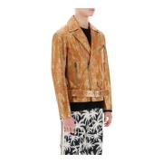 Leather Jackets Palm Angels , Brown , Heren