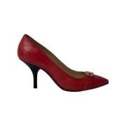 Pre-owned Leather heels Alexander McQueen Pre-owned , Red , Dames