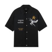 Icarus Zwarte Korte Mouw Shirt Represent , Black , Heren