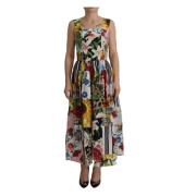 Bloemen Alijn Midi Jurk Dolce & Gabbana , Multicolor , Dames