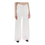 Wide Trousers Brunello Cucinelli , White , Dames