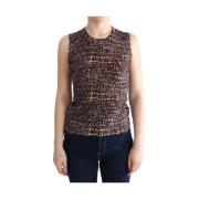 Multicolor Mouwloze Wollen Gebreide Top Dolce & Gabbana , Multicolor ,...