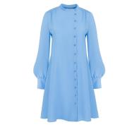 Asymmetrische zijden jurk in hemelsblauw Jaaf , Blue , Dames