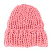 Handgemaakte Merinowol Beanie Evyïnit , Pink , Dames