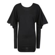 Origami Jersey Jurk Setchu , Black , Dames