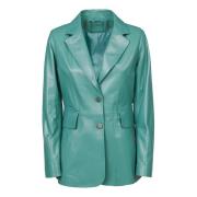 Mintgroene Blazer Jas 1972 Desa , Green , Dames