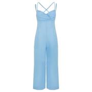 Jumpsuit van linnenmix in Lichtblauw Linen Blend Jumpsuit in Light Blu...