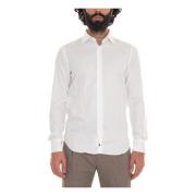 Effen Overhemd, 100% Katoen Càrrel , White , Heren