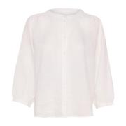 Eenvoudige Linnen Blouse Bright White Part Two , White , Dames