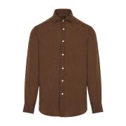 Casual Shirts Barba , Brown , Heren