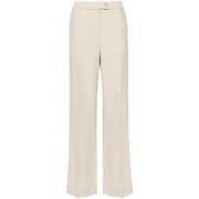 Straight Trousers TotêMe , White , Dames