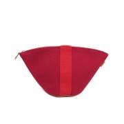 Pre-owned Cotton clutches Hermès Vintage , Red , Dames