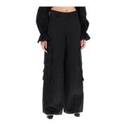 Wide Trousers Self Portrait , Black , Dames